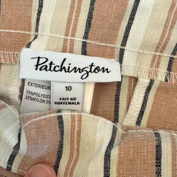 Patchington Size 10 Stripped Crop Pants - Picture 2 of 7